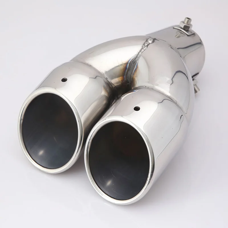 Stainless Steel Cover Decor for 3 Exhaust Muffler Tips Rear Tail Pipe Tip Tailpipe End Trim 2013 - 2018