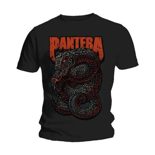 Pantera Snake Grafikdruck Baumwoll-T-Shirt Groove Metal Band Unisex Kurzarm-T-Shirt