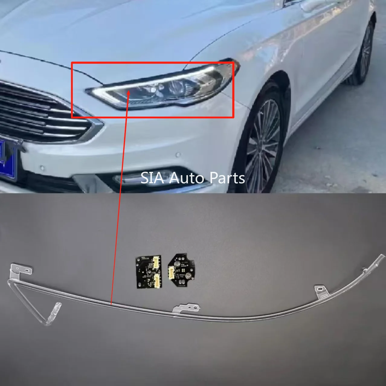 

Для Ford Mondeo 2017-2020 светодиодная лента «ангельский глаз» белый свет балластный чип модуль указателя поворота автомобильные фары DRL чип