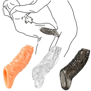 Silikon Penis Extender Kondom Dapat Digunakan Kembali Dildo Lengan Kelenjar Menunda Ejakulasi Cockring Mainan Seks Dewasa untuk Pria Pasangan Tanpa Vibrator 6 lampiran dildo penjualan terbaik - №