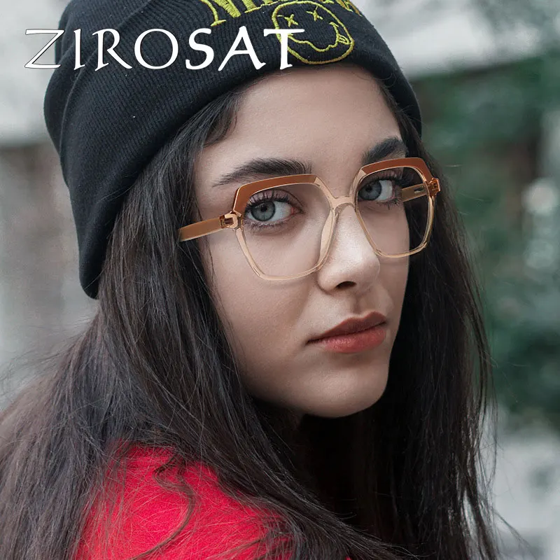 ZIROSAT 2018 New Non-magnetic tr90 Myopia Glasses Retro Square Optical Prescription Eyeglasses Frame For Men Or Women