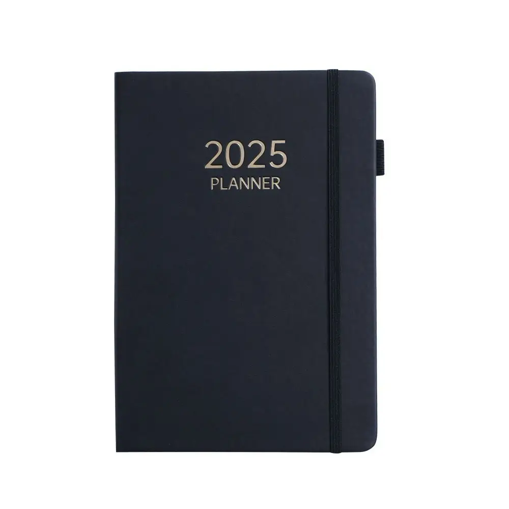 A5 2025 Agenda Book To Do List with Calendar 2025 Planner Notebook English Thickened Daily Weekly Monthly Planner Students