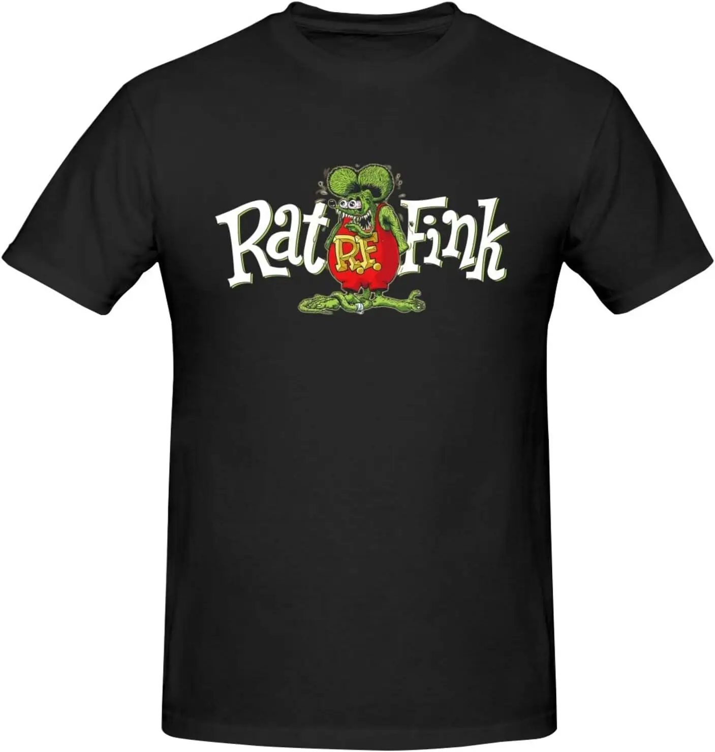 Rat Movie Fink Shirt Men's Cotton Breathable Pattern Short-Sleeved T Shirt Fashion Cool Casual Tops Tees Black