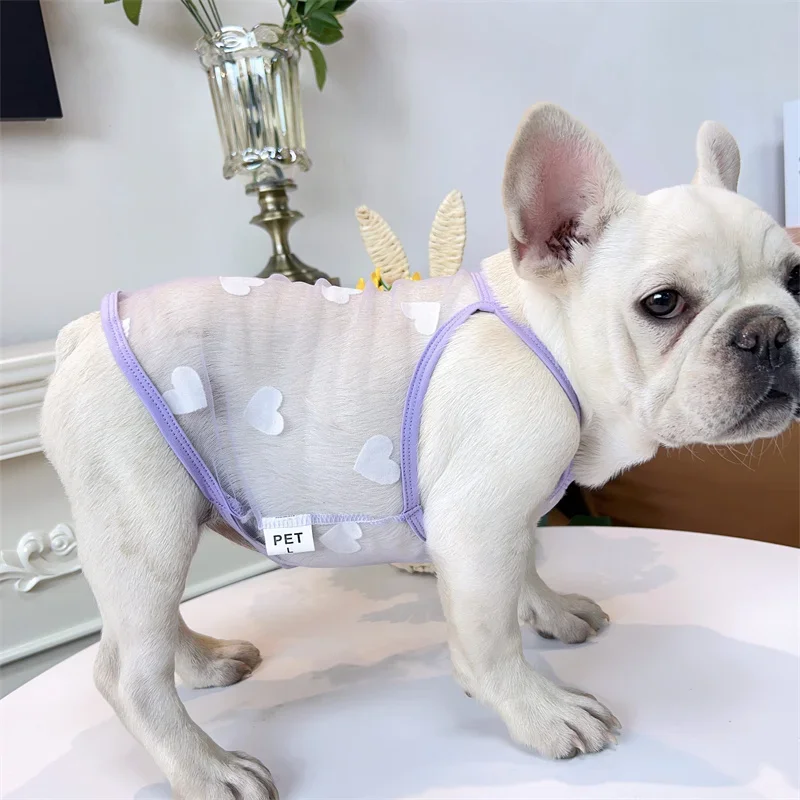Летняя юбка-жилет для собак-мопсов, одежда для французского бульдога, дешевая одежда для домашних животных, костюм для собак с уздечками, дропшиппинг