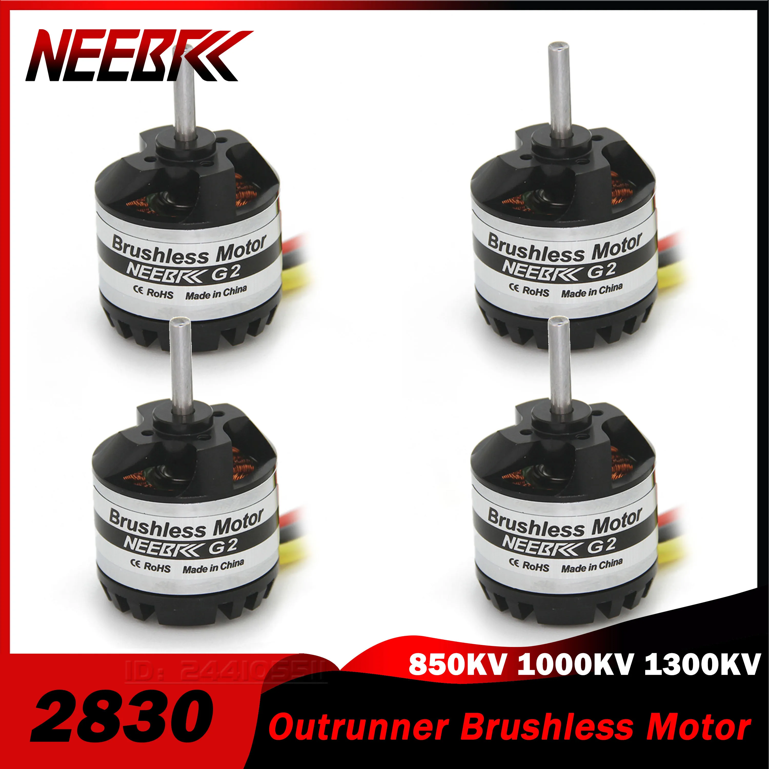 NEEBRC 2830 Brushless Motor 850KV 1000KV 1300KV Outrunner 2-4S Lipo for RC FPV Multicopter Drone Airplane Fixed-wing Quadcopter