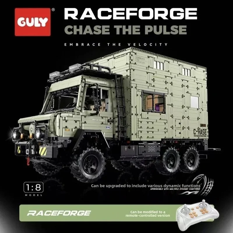 7310pcs Guly 10661 Unimog Off road RV Building Blocks  Remote Control Assembly Model Pendant Toy Male Model Bricks Toys Adults
