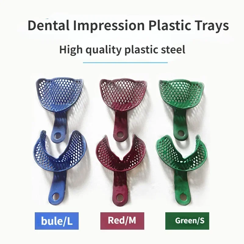 

1pair Dental Impression Plastic Trays Dentist Metal Mesh Orthodontic Tray Materials Lab Instrument Teeth Holder Oral Care Tools