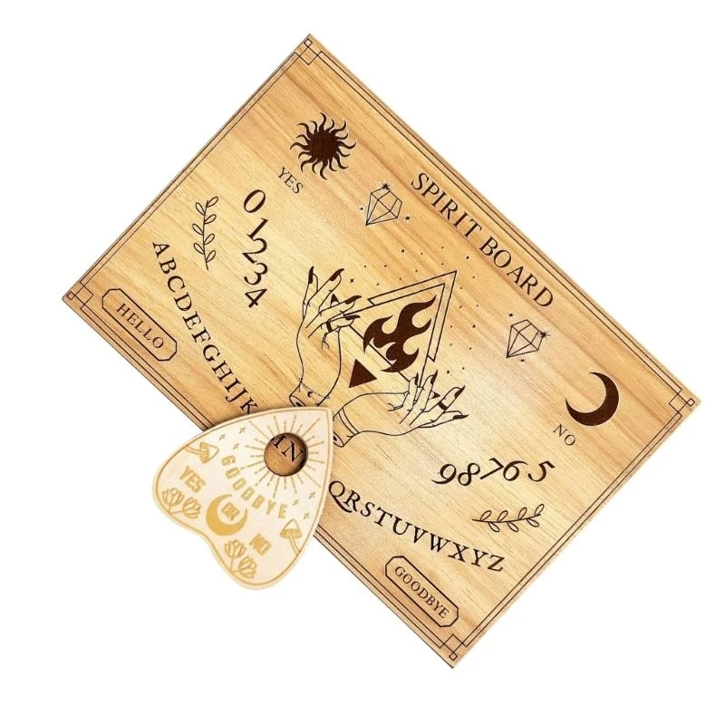 

Mystically Spirits Talking Board with Planchette Wooden Spirits Board for 2 Player