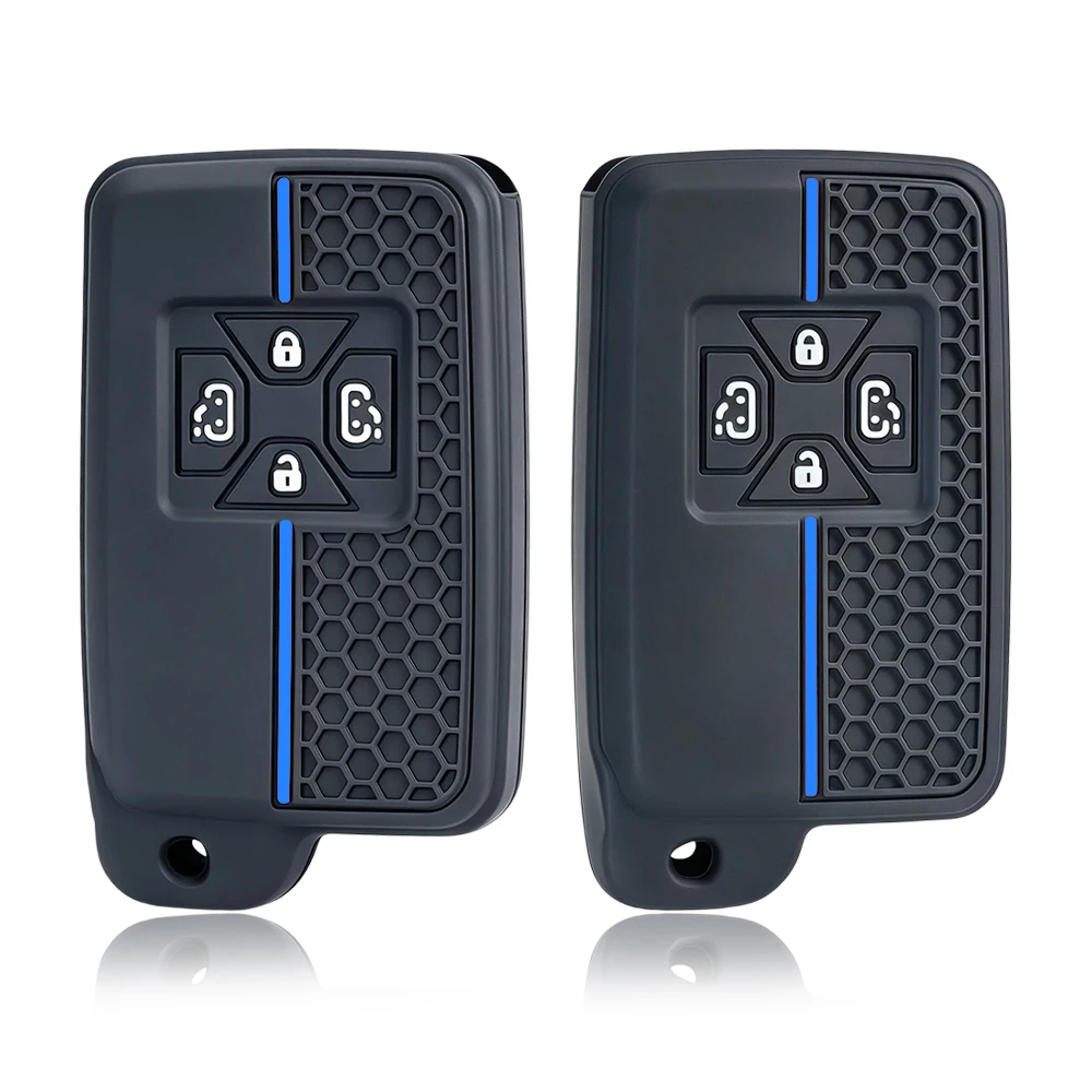 Silicone Car Key Case For Toyota Estima Alphard Vellfire Cover Keyless Remote Fob Shell Skin Keyring Key Chain Holder