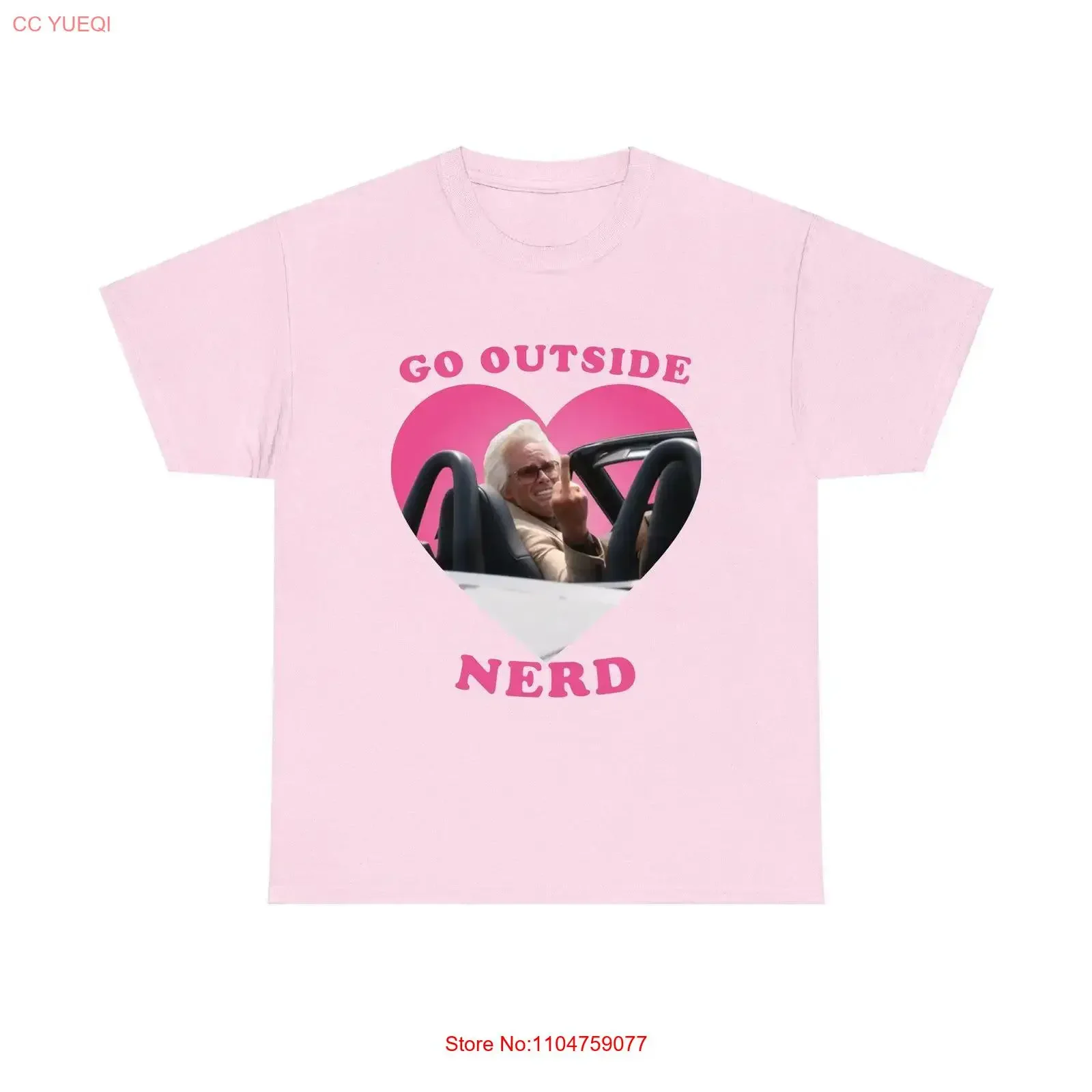 Walton Goggins Uncle Baby Billy Freeman Go outside nerd pink hearT T Shirt vintage Washed Unisex fashion Comfortable homme