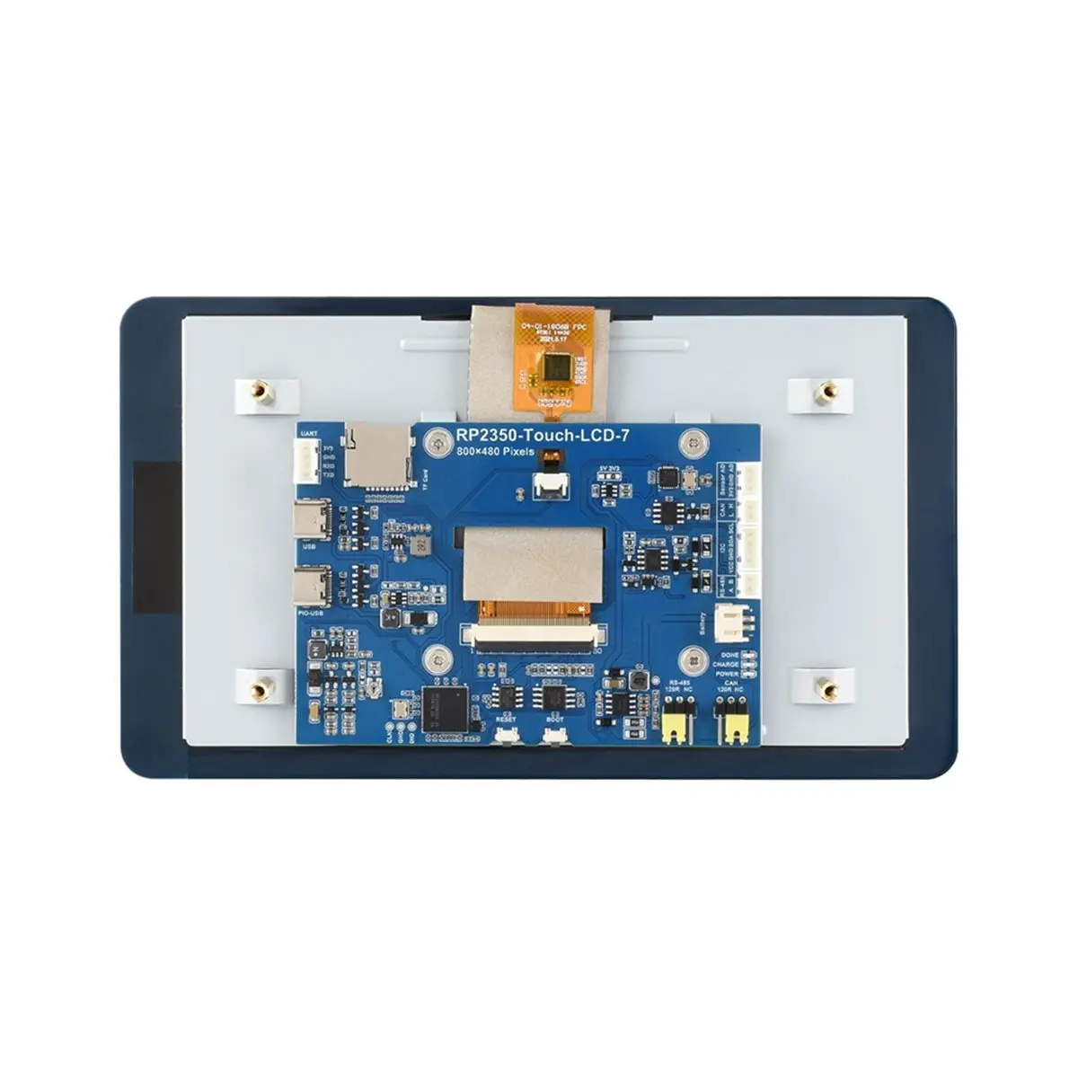 Promotion RP2350 7inch LCD Touch Development Board, 800 X 480 Resolution, 65K Color, Supports Dual-Core and Dual-Architecture