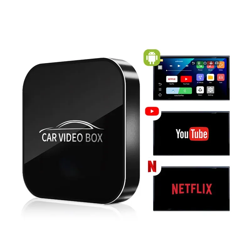 Oem Odm 3 in 1 CarPlay Video AI Box Multi Media Wireless Car Play Android Auto Multimedia Adapter for 13 Tf Sim Card Slot