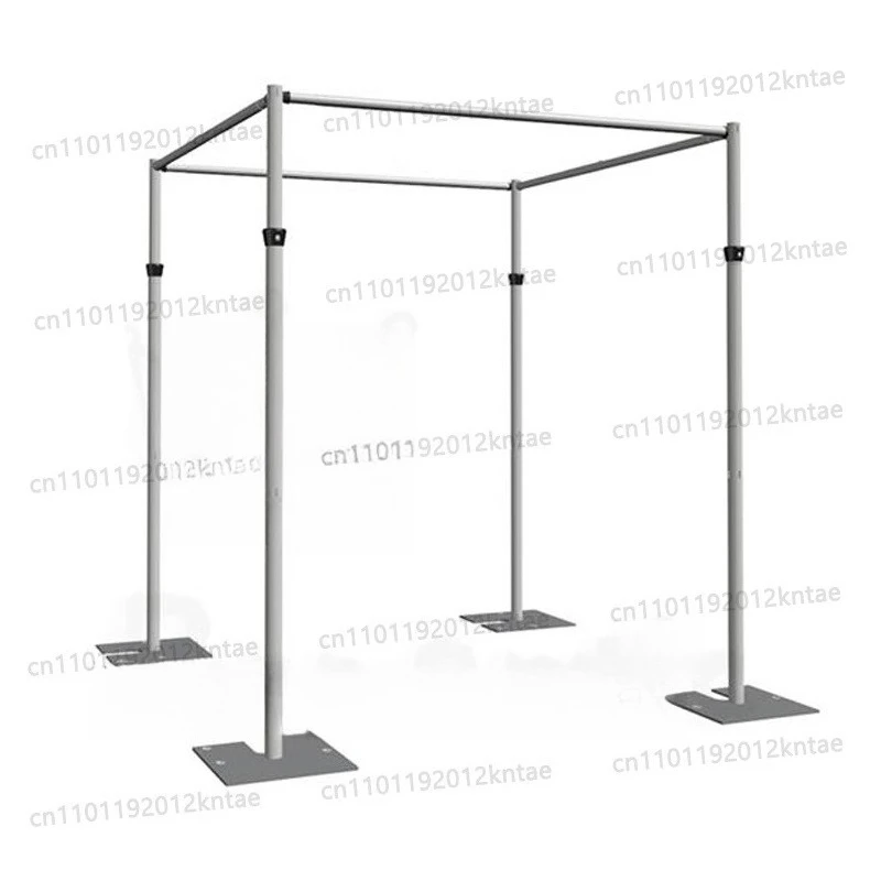 Aluminum pipe bracket adjustable square curtain frame telescopic decorative arch door wedding valance rack