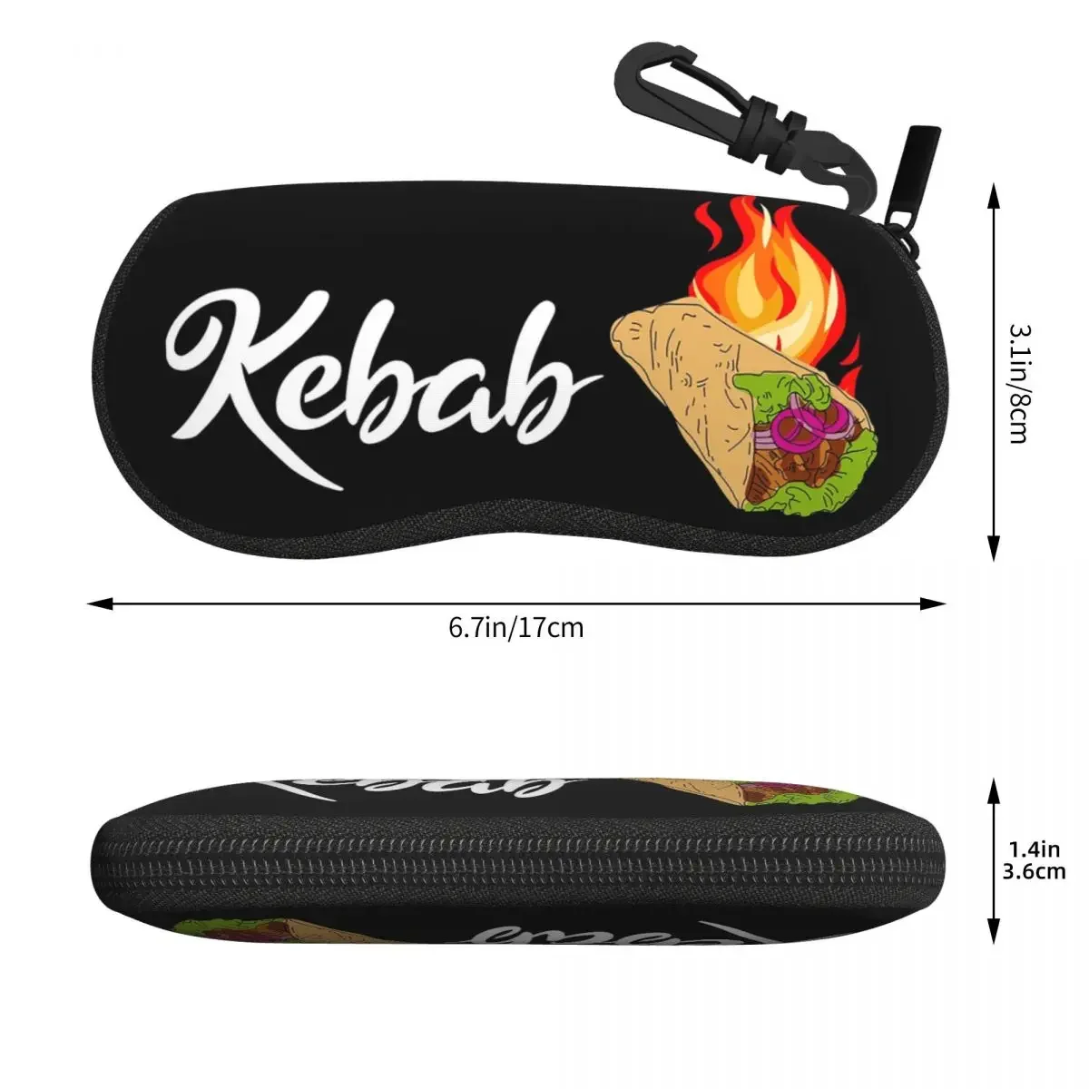 Doner Kebab Logo Shell Glasses Case Protector Sunglasses Box Women Men Soft Eyeglasses Bag Pouch