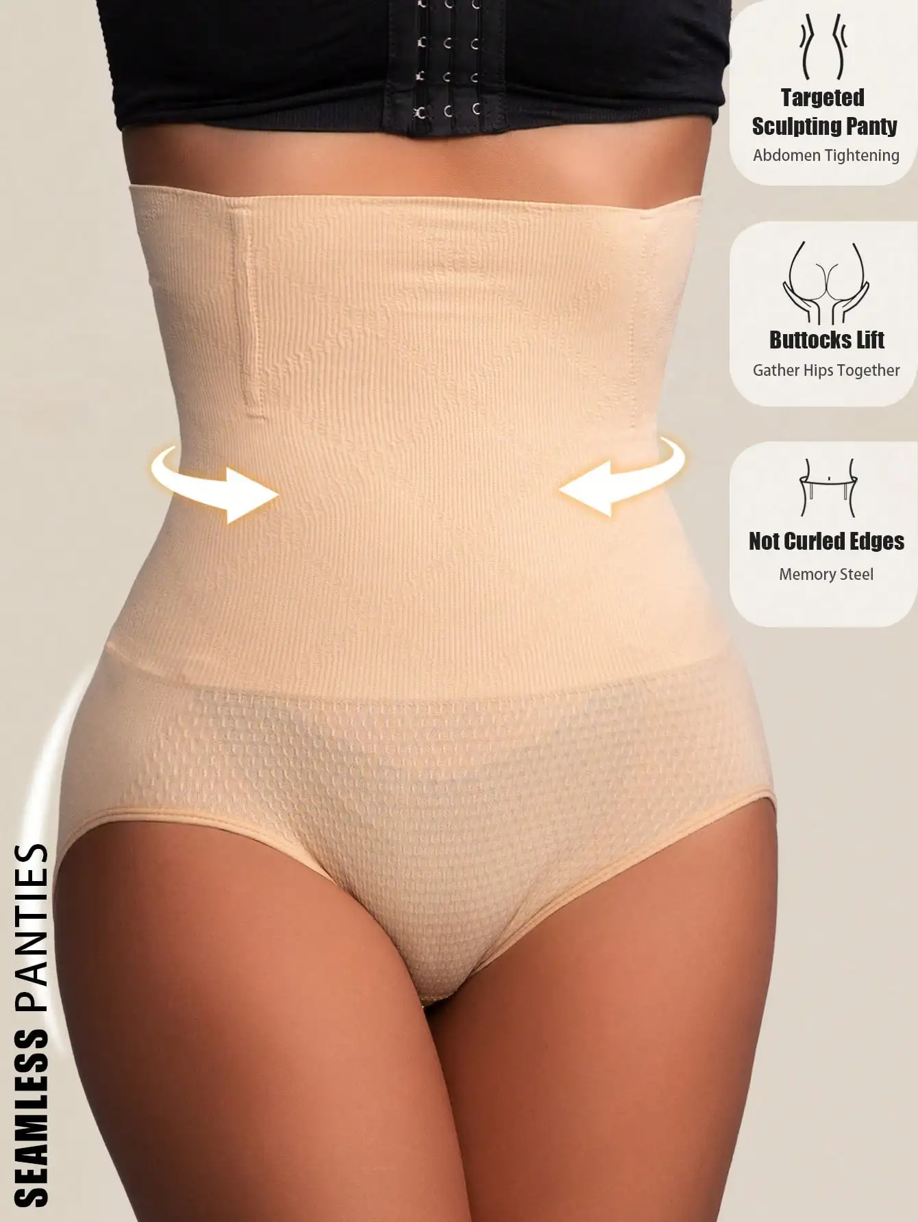 1 Pcs Seamless High Waist Shaping Panties Slimming Tummy Control Waist Trainer Body Shaper Shorts Bottoms Shapewear
