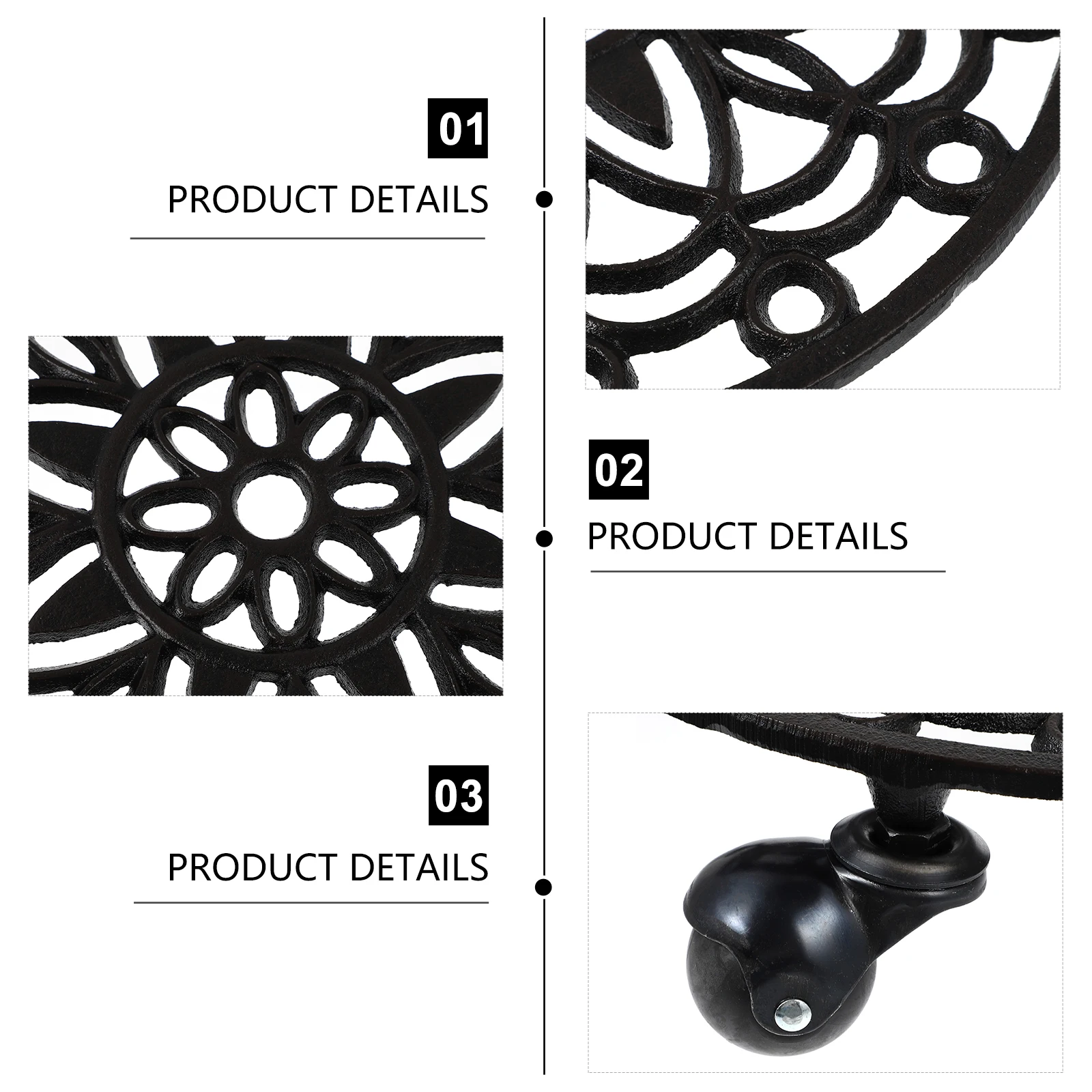 

1 pc Movable Flowerpot Tray Thickened Rolling Base Removable Plant Pot Trays With Wheels For Easy Mobility Flowerpot Bottom Tray
