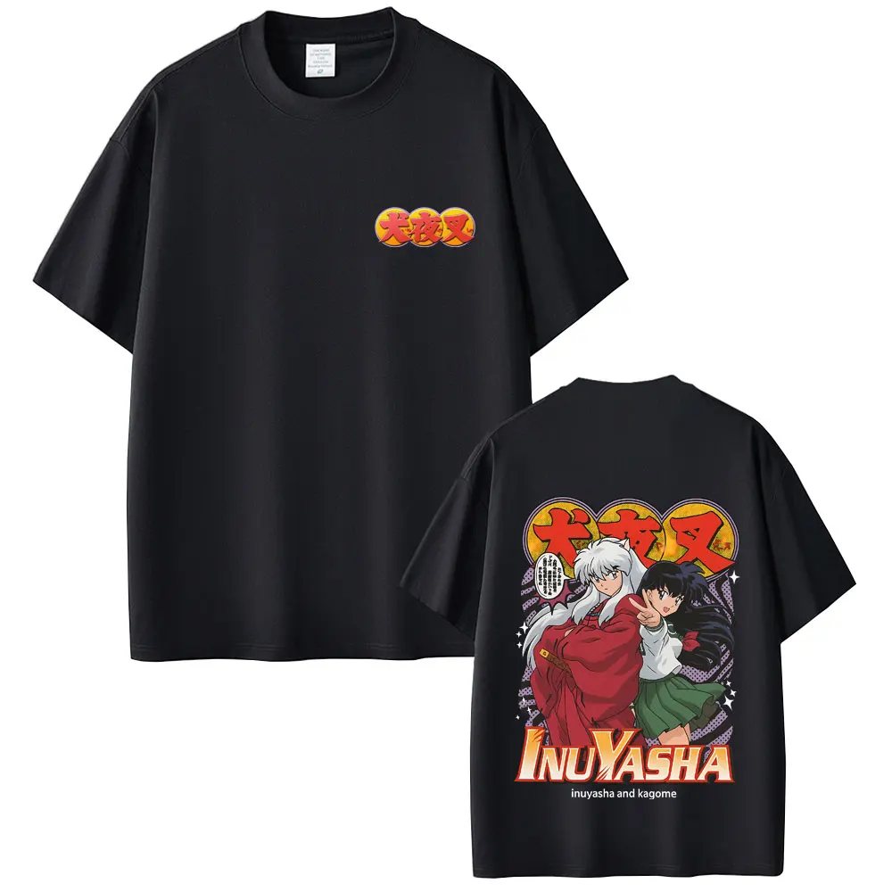 

Anime Inuyasha Higurashi Kagome Graphic T-shirt Men Women Cartoon Oversized Streetwear Male Casual Fashion Vintage T Shirts Tops