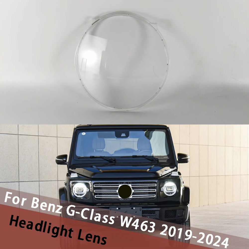 

For Mercedes-Benz G-Class W463 2019-2024 (Clear Edge) Headlight Cover Housing Headlamp Shell Lens Plexiglass Replace Lampshade
