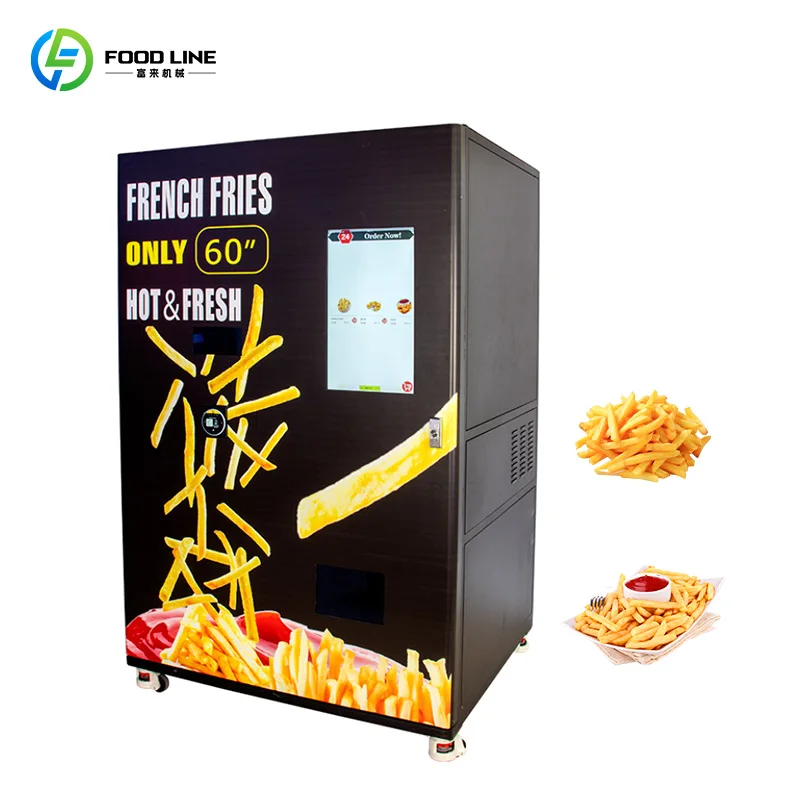 French Fries Vending Machine for Business With Coin Bill Credit Card Payment
