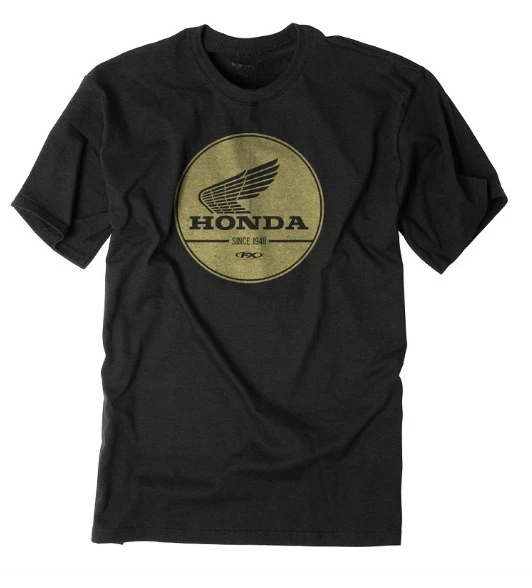 

Honda Cotton T-Shirt Men's Streetwear Vintage Round Logo Gold Wing Design 2025 Summer