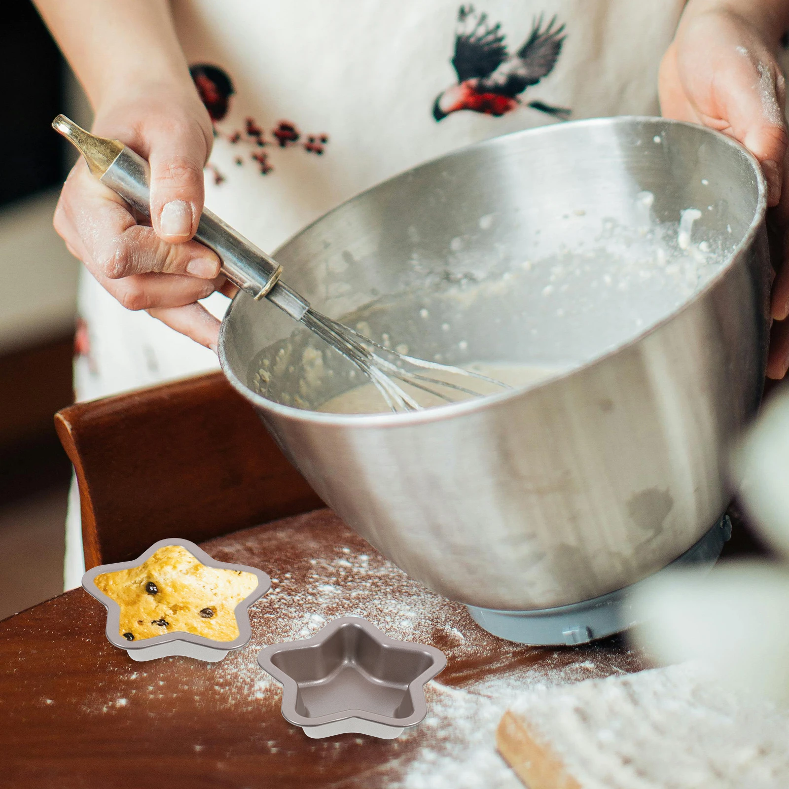 

2pcs Star Shaped Cake Nonstick Carbon Steel Loaf Pan Bread Baking Mold For Home Kitchen Use Toast Mold Metal Loaf Pan