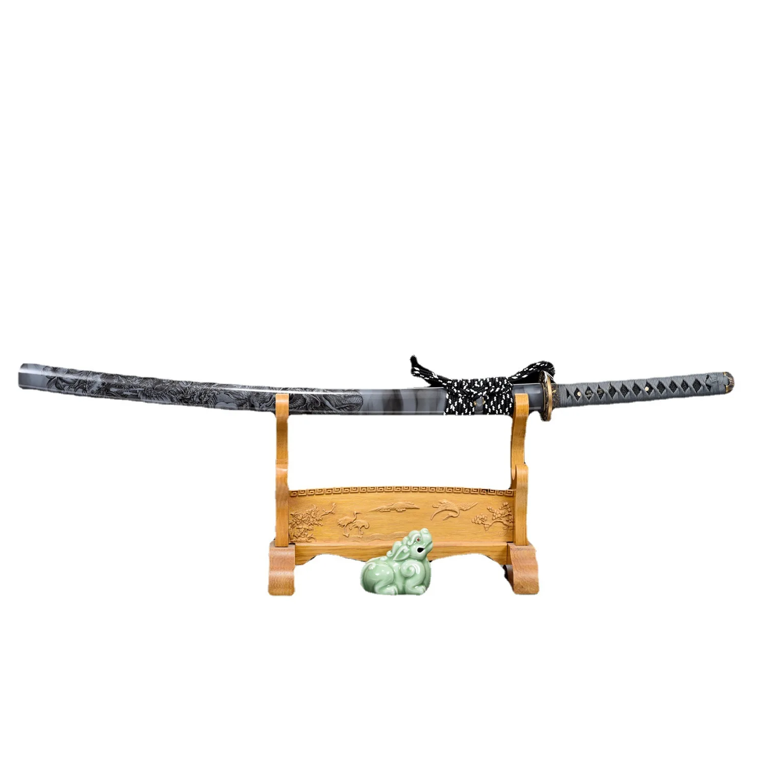 New 103cm Iaido Katana Tatsu Yamashiro Wooden Sword Prop Rosewood Solid Wood Scabbard Alloy Fittings High Grade Collectibles