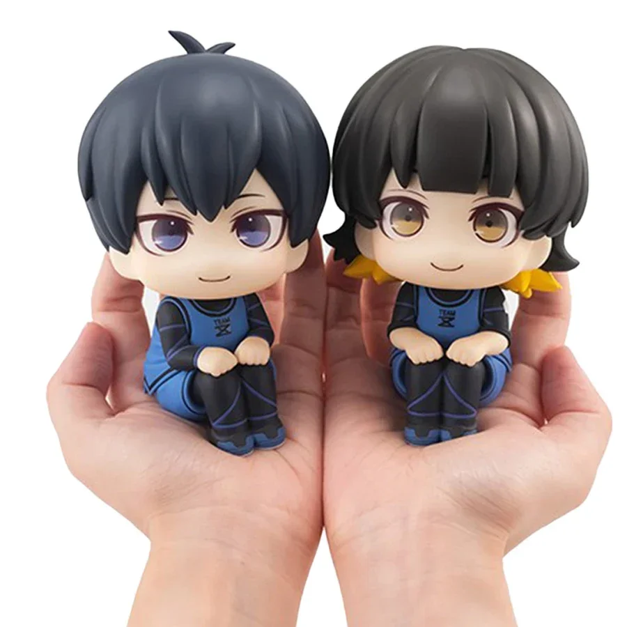 Em estoque 10cm azul bloqueio anime figura olhar isagi yoichi/nagi seishiro figura de ação bachira meguru coleção modelo boneca brinquedos