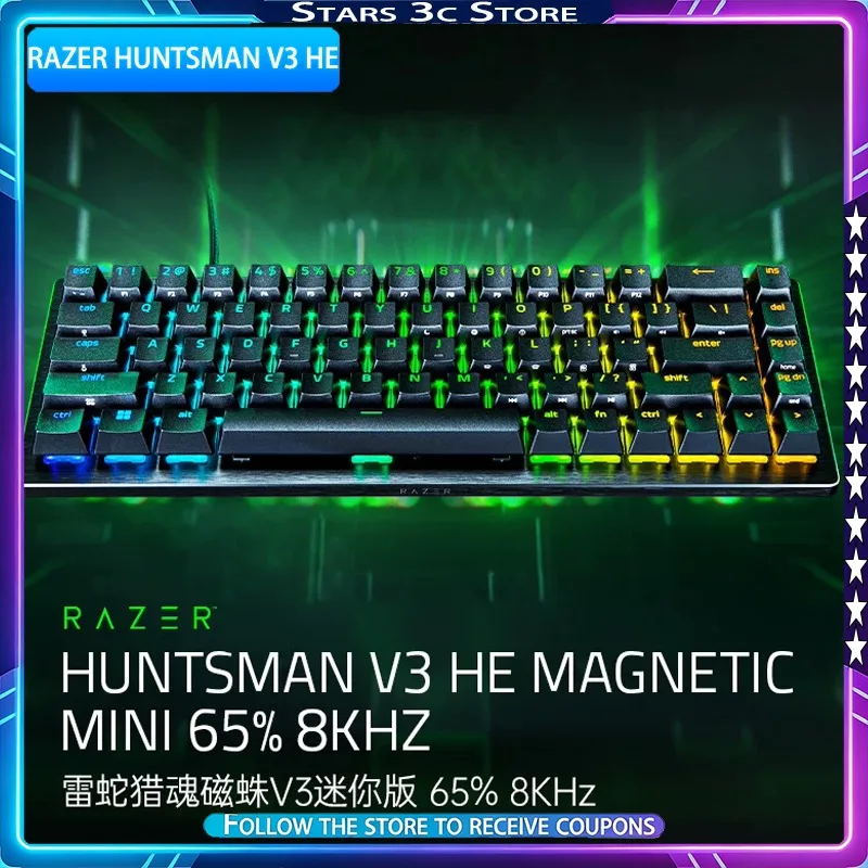 Razer HUNTSMAN V3 HE MAGNETIC Keyboard MINI Version 65% Array 8KHZ Lowlatency Gaming Keyboard with Adjustable Actuation