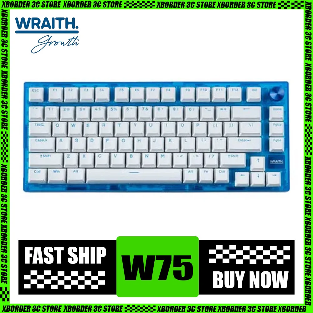 

Wraith W75 Magnetic Switch Keyboard 8k Multifunctional Knob E-Sports Gaming Mechanical Keyboard Cherry Pc Gamer Accessories Gift