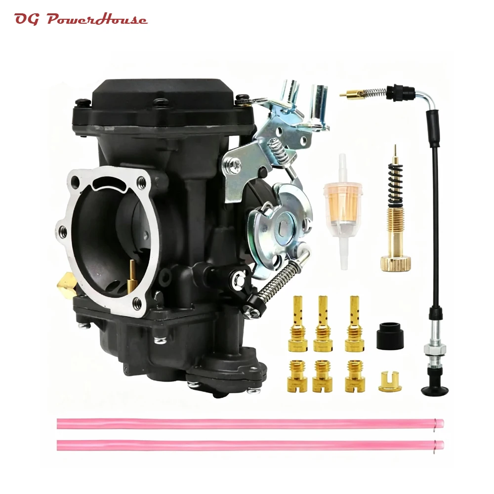 Motorcycle Carburetor Kit CV40 Vacuum Carb 4T With Main Jet Pilot Jet Fits Cruiser Motorcycle 883cc 1200cc 1340cc XL883 XL1200