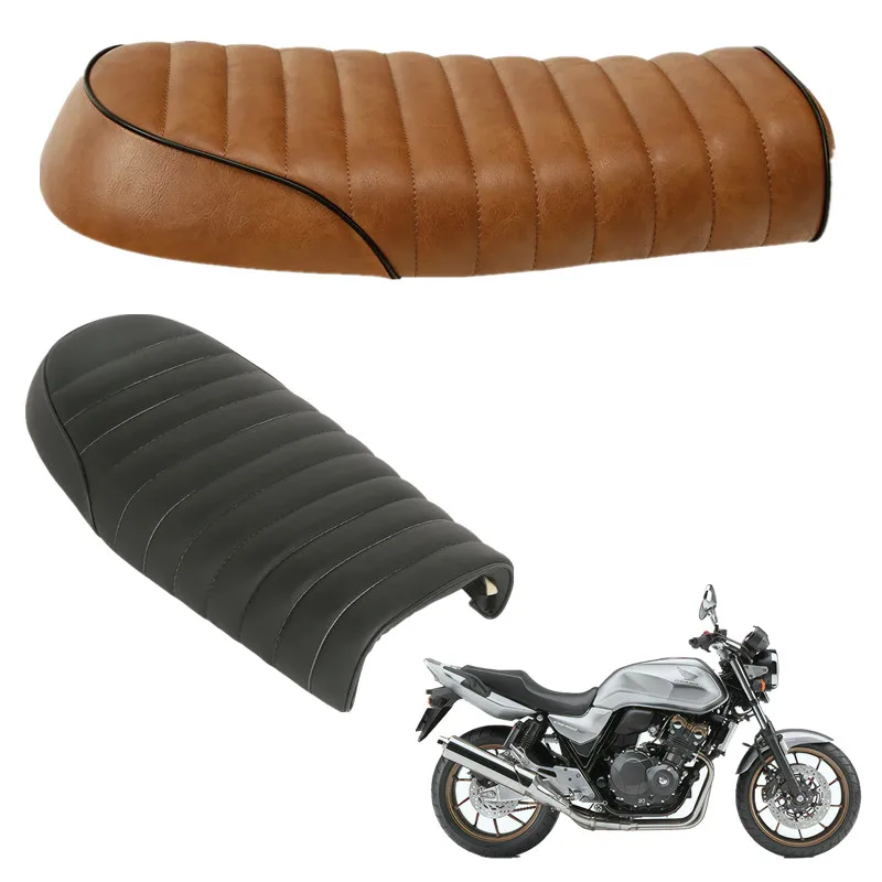 For Honda CB400/750 CG 125 Motorcycle Acsessories Synthetic Leather Cafe Racer Seat Brat & Hump Saddle