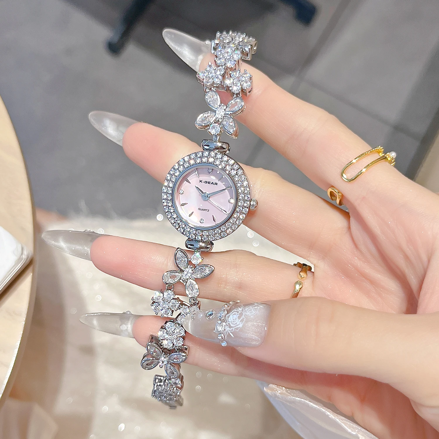 ساعة أزياء ماسية للأطفال - ساعة يد كوارتز مقاومة للماء للفتيات، هدية مثالية