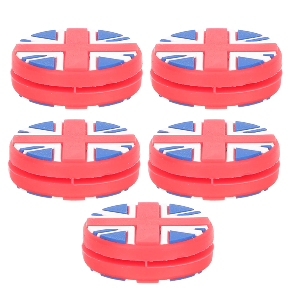

5 Pcs Tennis Racket Vibration Absorbers Silicone Dampeners Shocking Absorber National Flag Design Tennis Accessories Racquet