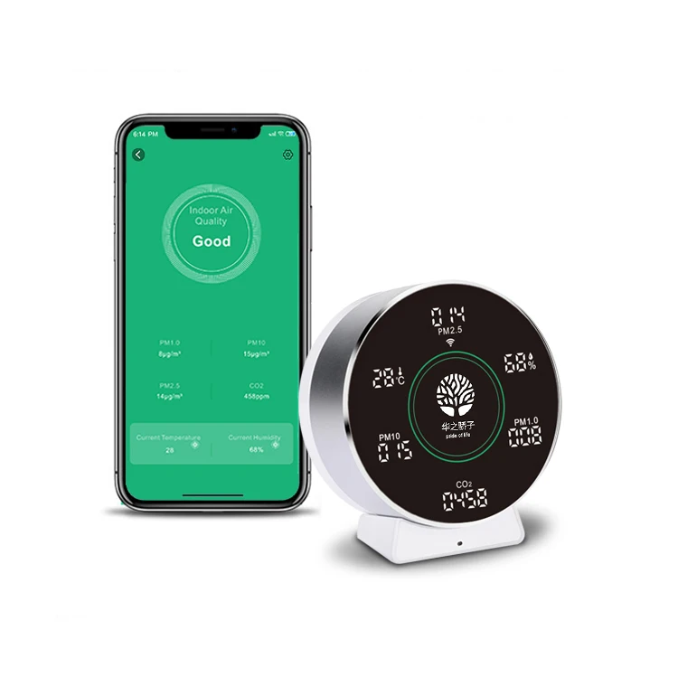 

Умный дом Tuya WiFi Co2 PM2.5 Детектор Монитор качества воздуха