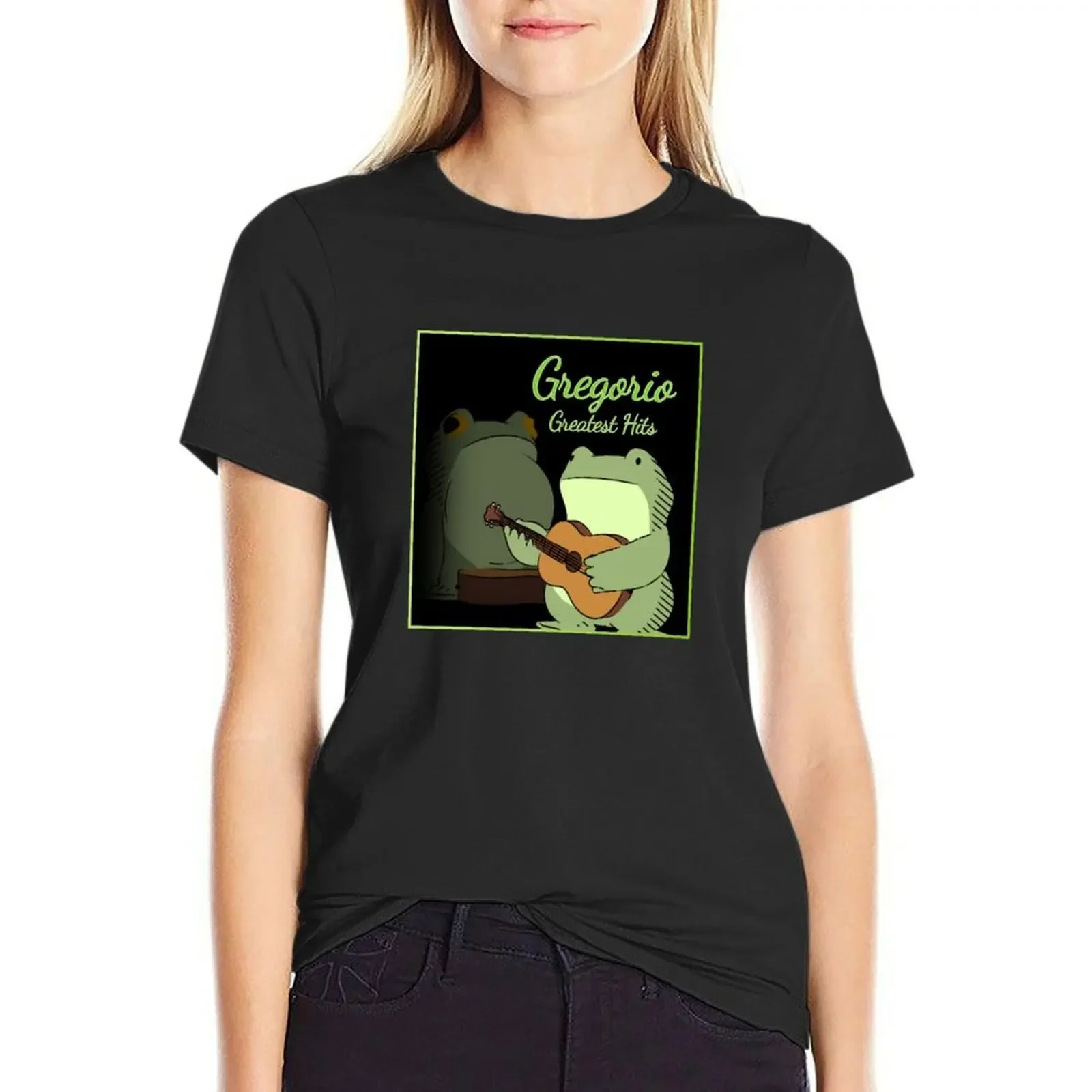 

Gregorio Greatest Hits T-Shirt graphics heavyweights kawaii clothes tops for Women
