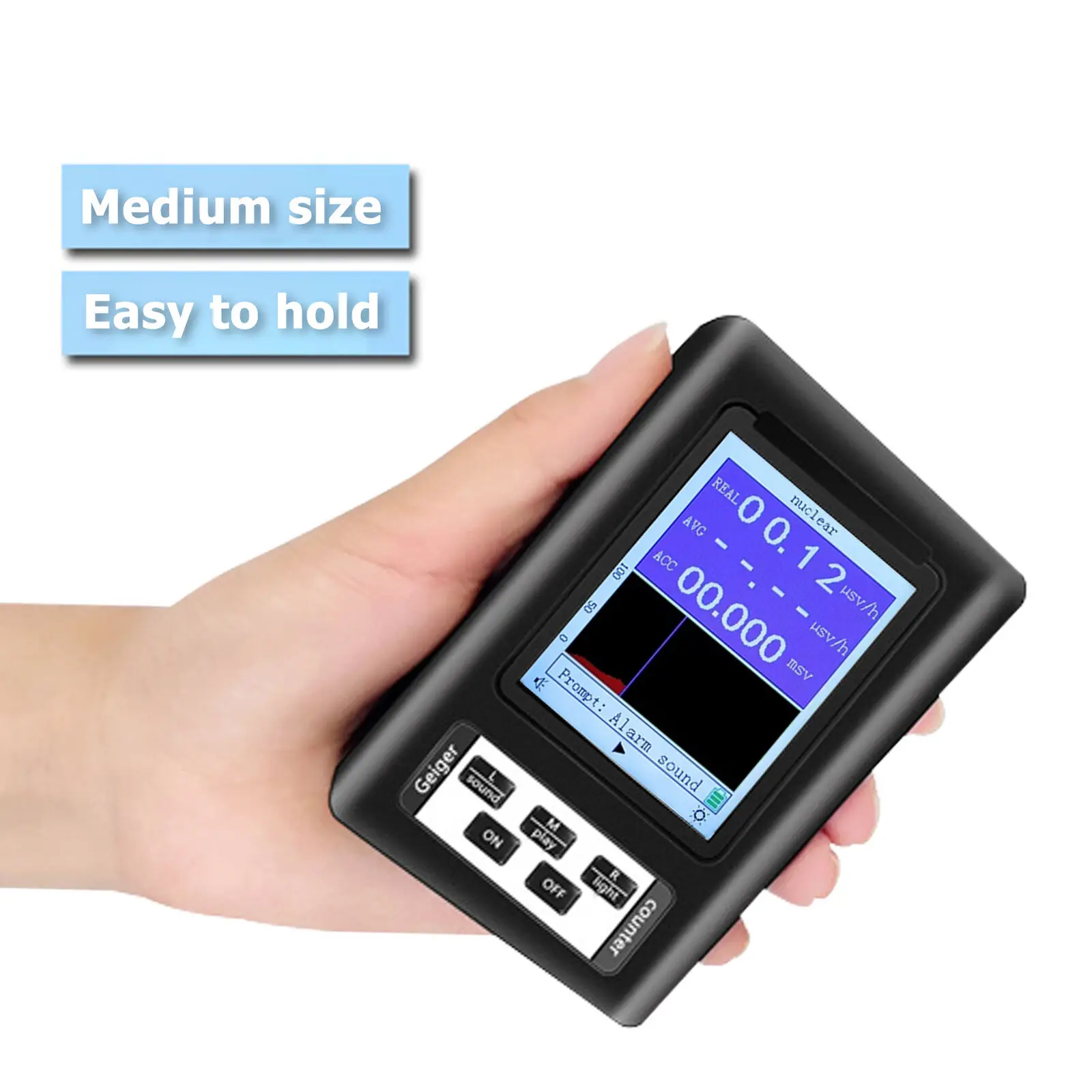 

BR-9B Portable Geiger Counter Nuclear Radiation Detector Personal Dosimeter Marble Tester X-Ray Radiation Dosimeter EMF Meter