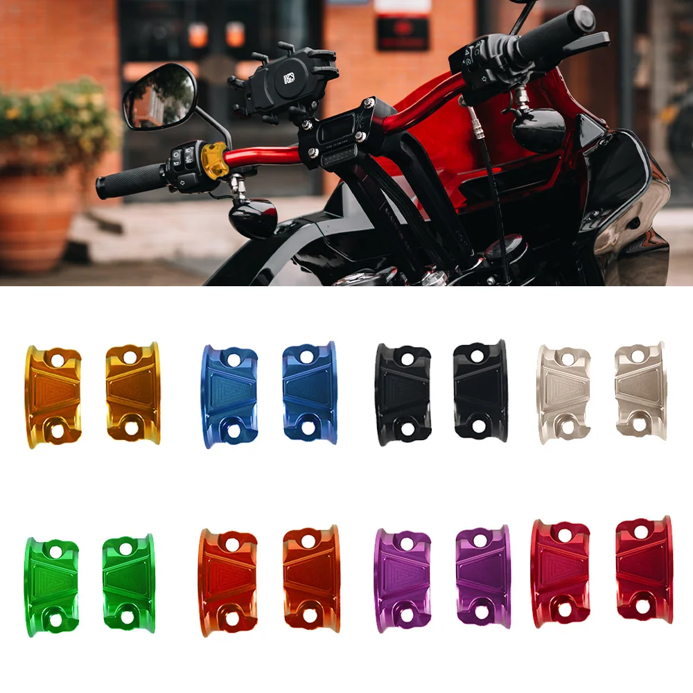 Perch Clamp Motorcycle Black Handlebar Brake Clutch Master Cylinder Mirror Clamp Cap Mount Bracket for Touring Softail 2008-2023
