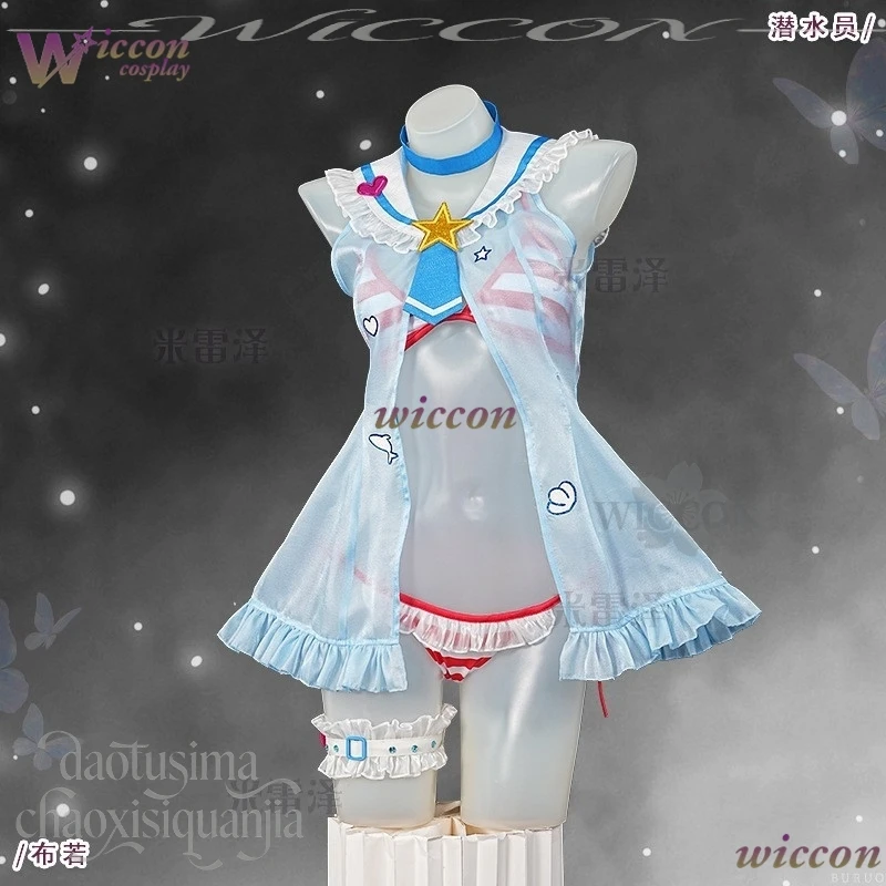 Uniforme de cosplay de Dashsh del anime Musese, disfraz de buceador Buroro, uniforme de verano, traje de baño, bikini lindo, pelucas rosas, Halloween