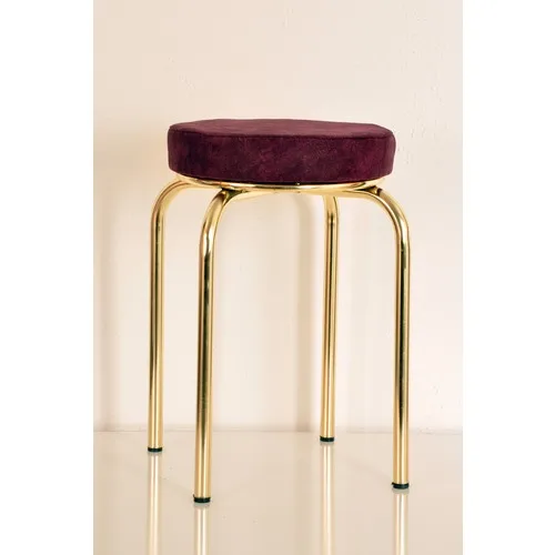 Indomitable Masacılık Single Burgundy Nineveh Gold Octopus Stool Kitchen Stool Iron Stool