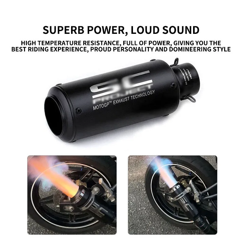 لكاواساكي Z900 Z800 Er6n Sv650 R1 R3 MT03 دراجة نارية العالمي العادم الأنابيب مع Db القاتل 51 مللي متر/60 مللي متر GP مشروع العادم الأنابيب #4