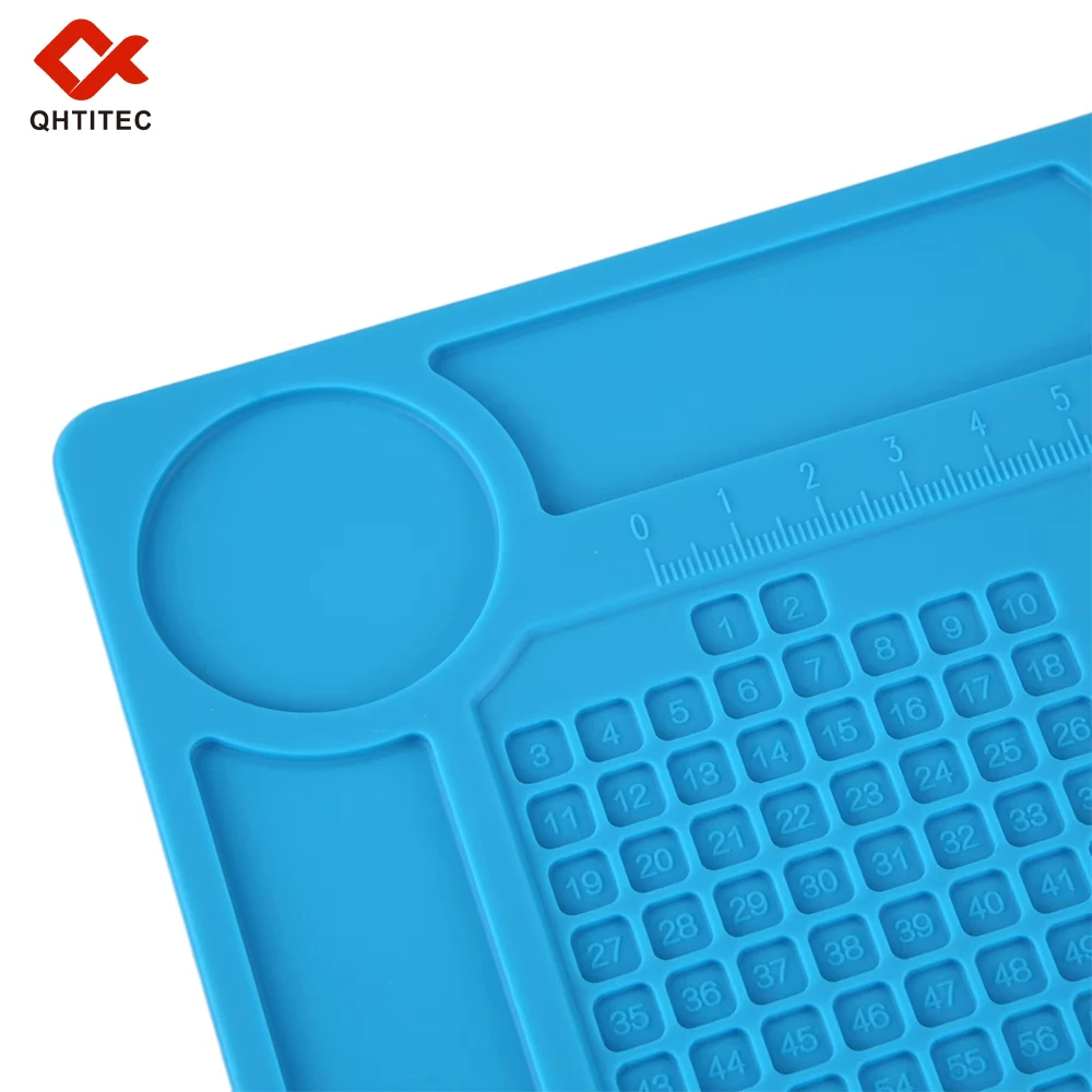 350mm X 250mm Working Mat Blue Heat Resisting Silicone Repair Mat S-130 for Fix Soldering Station