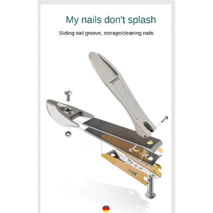 Peygamber devesi Makası Ligi-anti-sıçrama tırnak makası yüksek karbonlu çelik tırnak Makası manikür aracı pedikür makası eğik Erkeksi bir şekilde uyarlanmış kumaş için en iyi 10 satış-no. 9