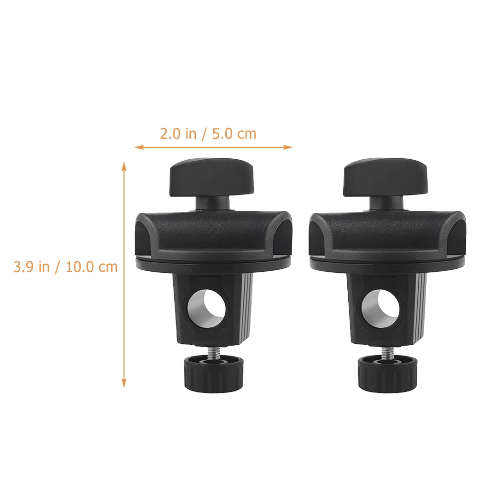 2 Pcs Universal Clip Microphone Arm Bracket Reusable Adapter ABS Tripod Clips Compact Lightweight Easy