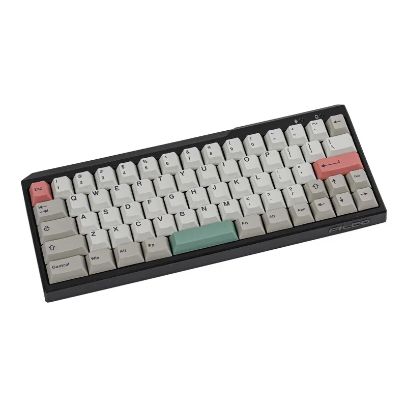 Mechanical keyboard special PBT keycap mini 67 key large carbon 9009 milk green dark rainbow