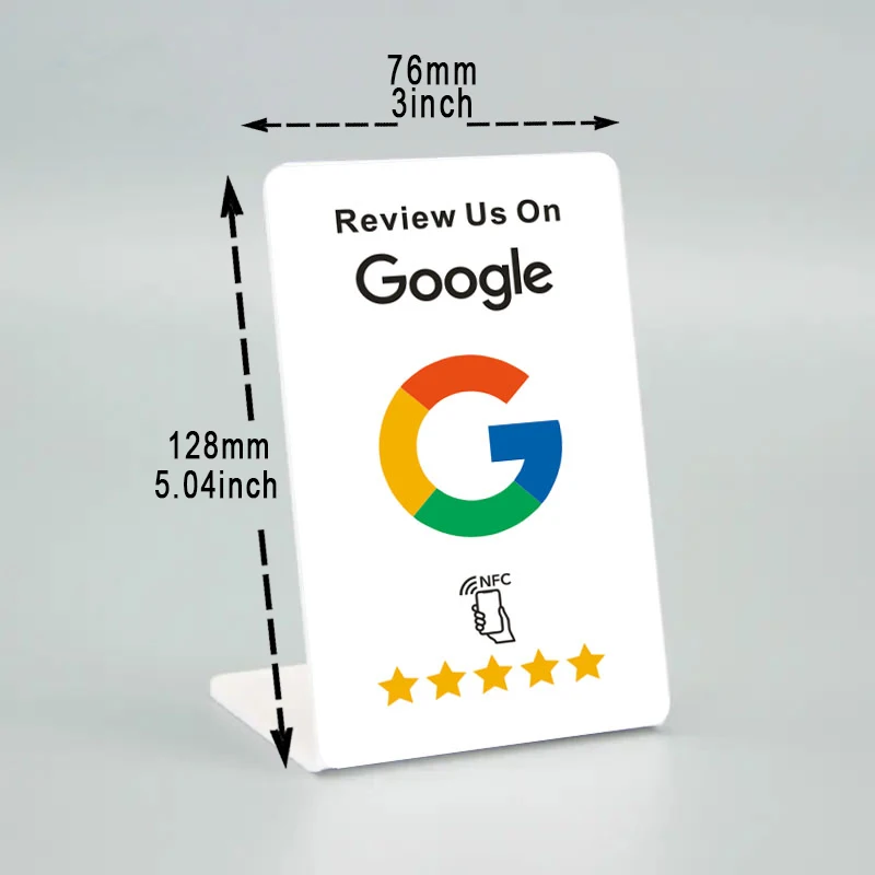 NFC Stand Display for Google Reviews Pop up Link NFC Table Display for Social Media