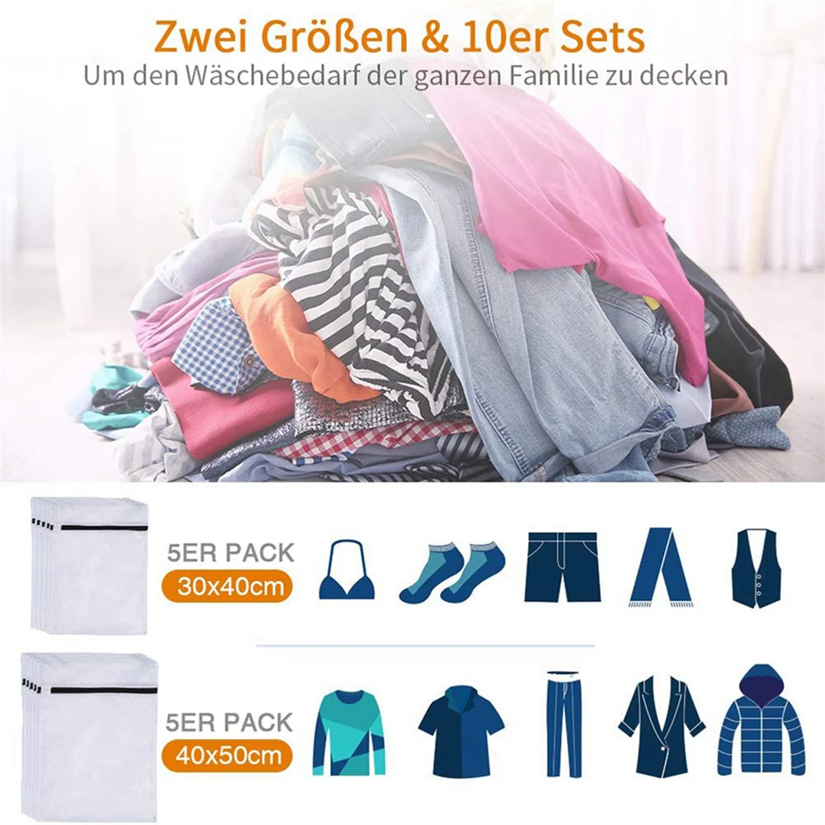 

20 упаковок мешков для стирки в стиральных машинах, сетчатые мешки для стирки на молнии, мешки для стирки блузок, бюстгальтеров, чулочно-носочных изделий (10S + 10L) - горячие