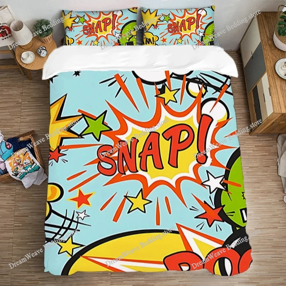 

Bedding Set Double Size Queen Bed Comforter Sets Fashion Quilt Cover Set Duvet Covers Pop Art Pillowcase Linen Home Textile