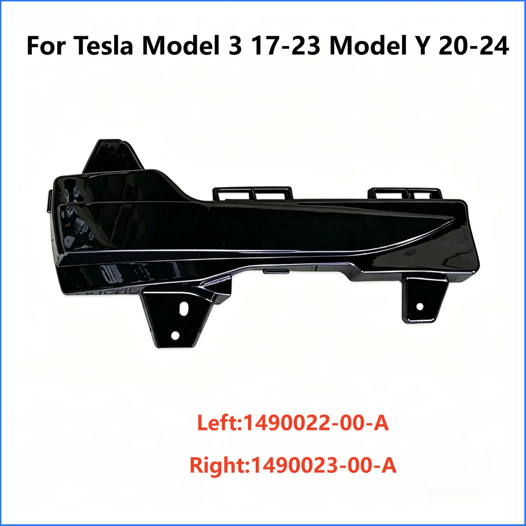 OE 1490022‑00‑A 1490023‑00‑A Lower Bumper Fog Light Cover For Tesla Model 3 2017‑2023 Model Y 2020‑2024, Fog Lamp Frame Lampshad
