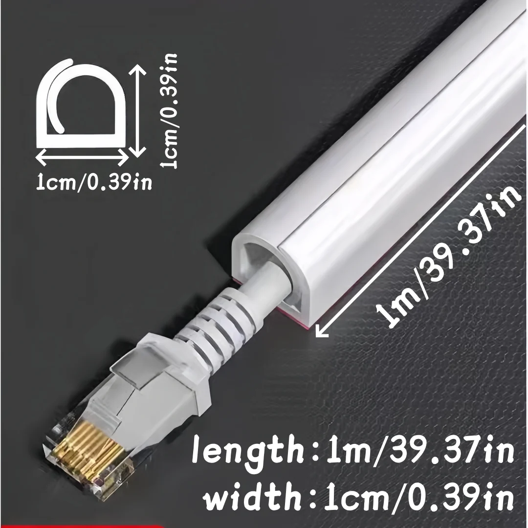 4d 1pc  Flexible Floor Cable Cover PVC Cord Wall Cord Hider Floor Cable Management Wire Cover Easy Installation