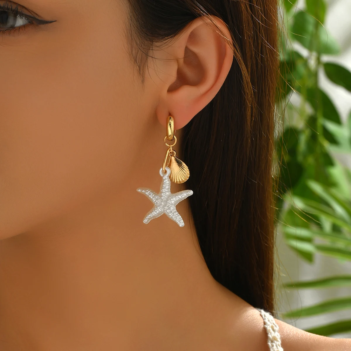 Boho  Beach Earrings Trendy Starfish Pendant Earrings Jewelry for Women